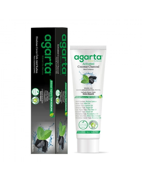 Agarta Hindistan Cevizi Özlü Aktif Karbon Diş Macunu 100ml