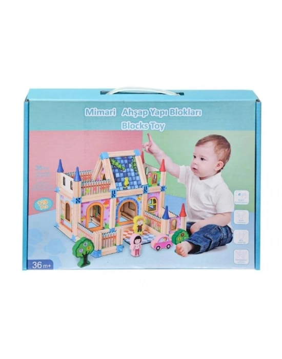 AHSAP 128 PARCA MIMARI YAPI BLOKLARI