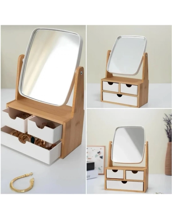 Ahşap 3 Çekmeceli Ayna