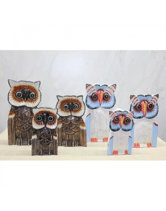 Ahşap 3lü Baykuş Seti 30 cm