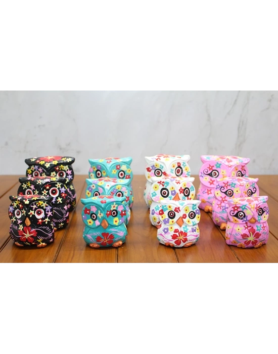 Ahşap 3lü Baykuş Seti Model 3