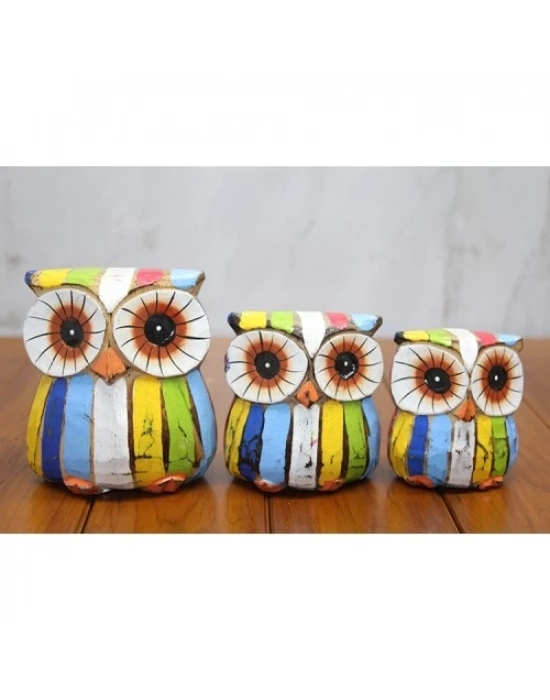 Ahşap 3lü Baykuş Seti Model 4