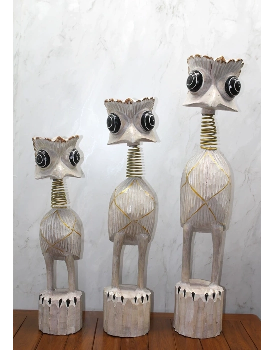 Ahşap 3lü Deve Kuşu Seti 90 Cm Trendy:7