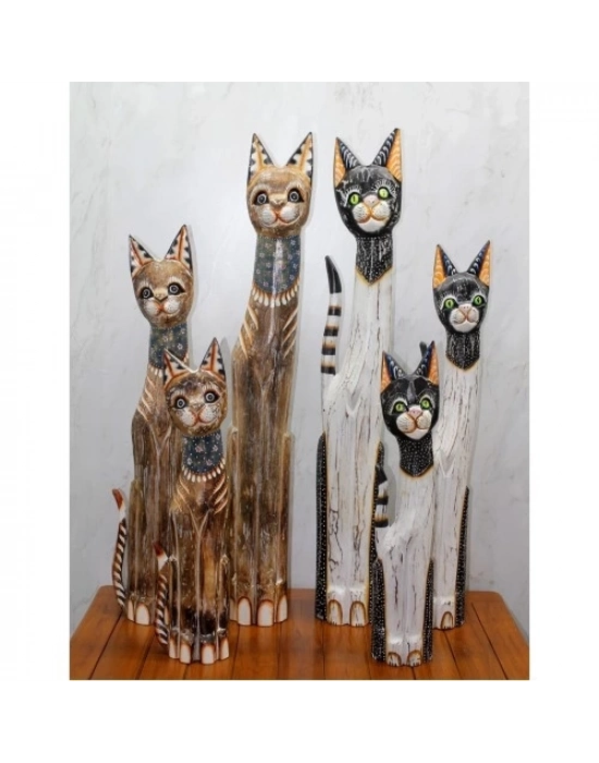 Ahşap 3lü Kedi Seti 1 Metre Model 3