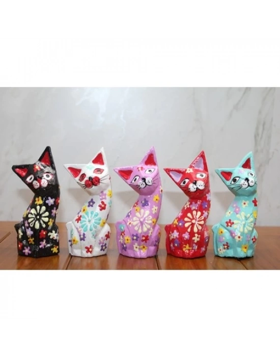 Ahşap 5li Kedi Seti Model 2