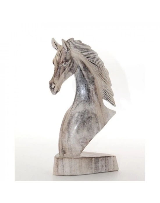 Ahşap At Büstü 25 cm
