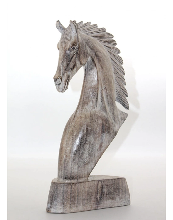 Ahşap At Büstü 40 cm