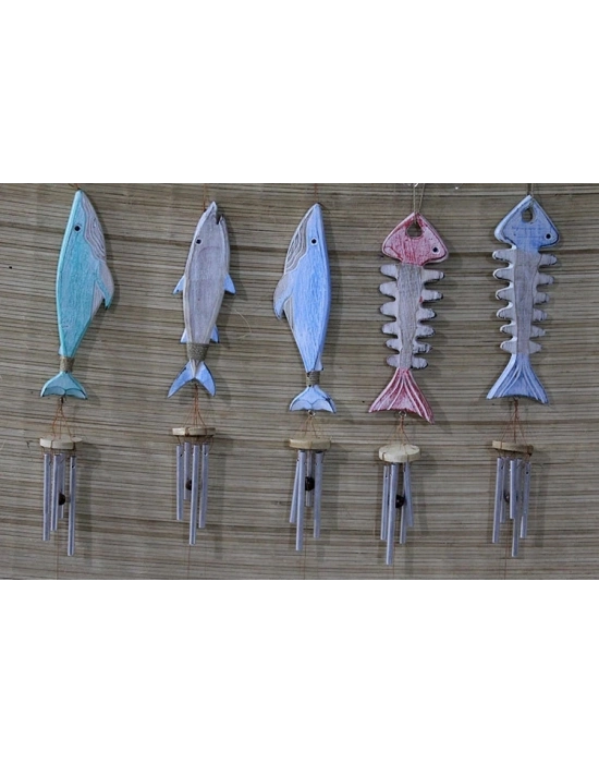 Ahşap Balıklı Metal Çan No:5