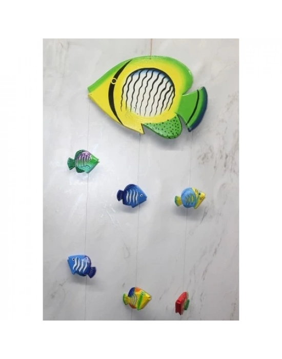 Ahşap Balıklı Rüzgar Çanı