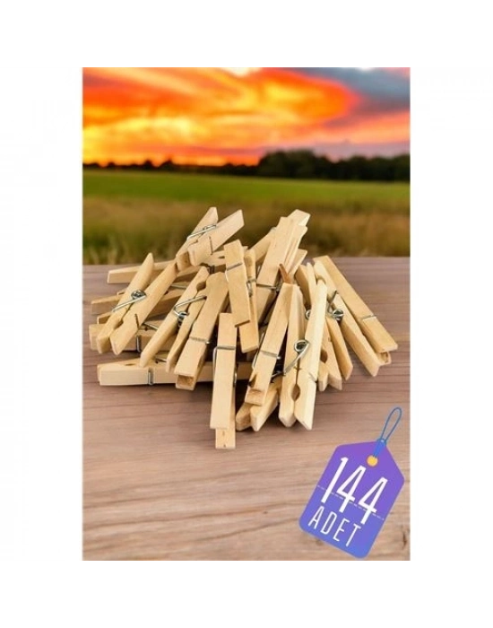 Ahşap Çamaşır Mandalı 144 ADET 714299
