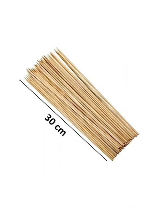 Ahşap Çöp Şiş Çubuğu 30 Cm - 50 Adet