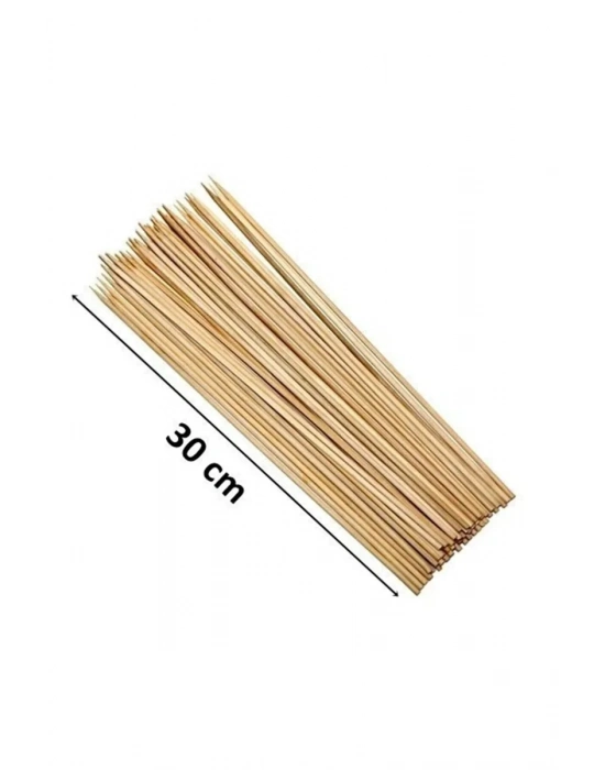 Ahşap Çöp Şiş Çubuğu 30 Cm - 50 Adet