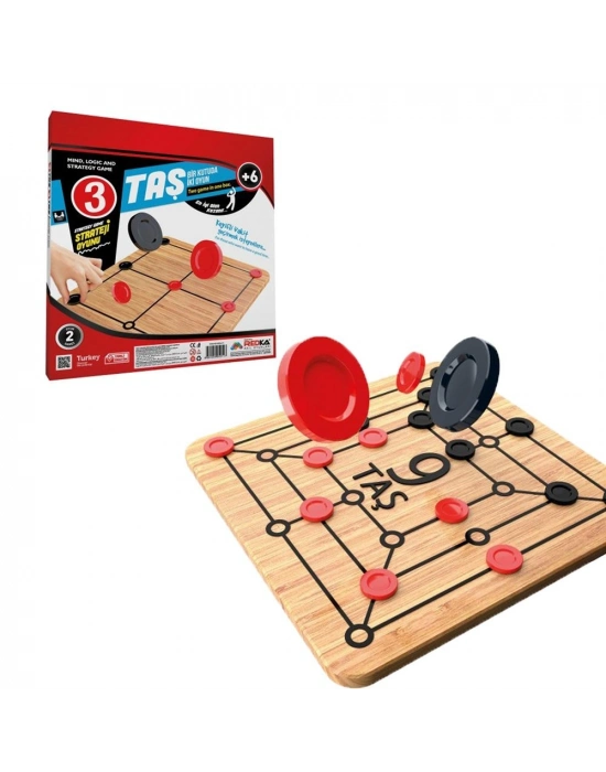 ®  Ahşap Dokuztaş / Üçtaş Kutu Oyunu