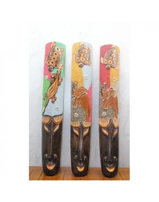 Ahşap Duvara Asmalı 1 Metre Maske