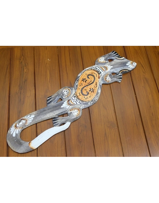 Ahşap Duvara Asmali Kertenkele Figürü Galileo-21