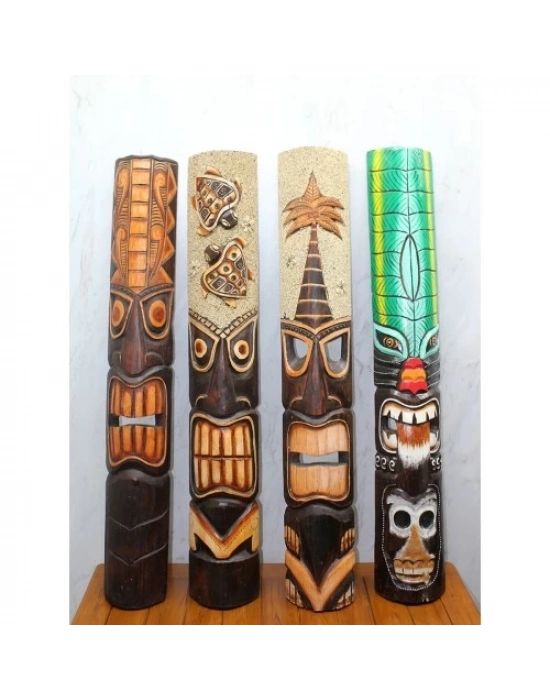 Ahşap Duvara Asmalı Maske 1 Metre