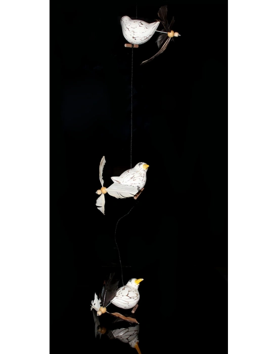 Ahşap Hayvan Figürlü Rüzgar Çanı Model 1