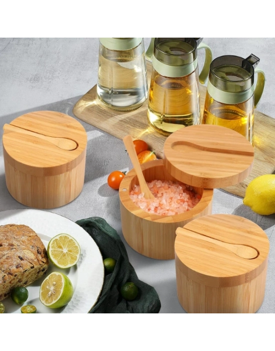 Ahşap Kaşıklı Baharatlık