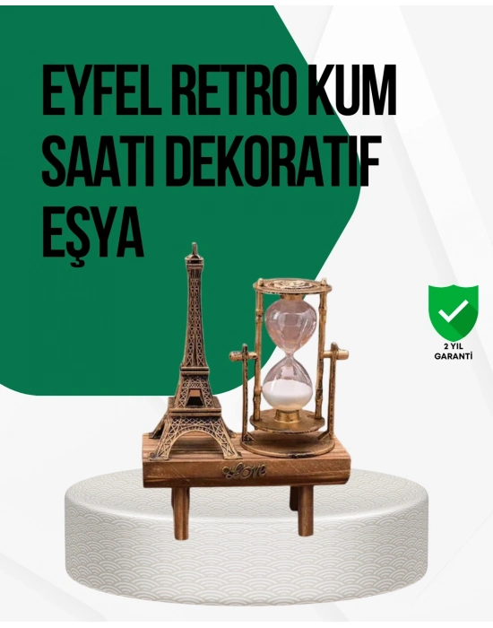 Ahşap Kum Saati – Vintage Tasarımlı Masa Dekoru