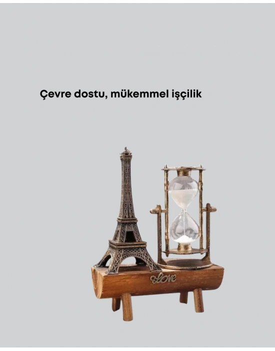 Ahşap Kum Saati – Vintage Tasarımlı Masa Dekoru