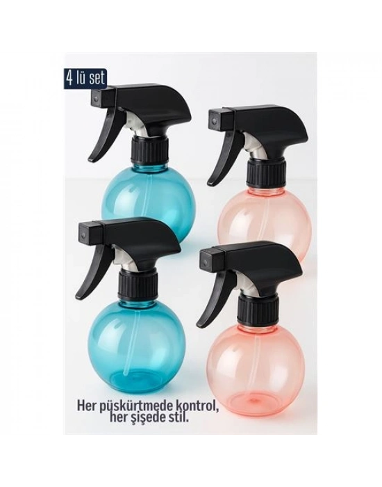 Boş Sprey Şişe 4 x 250 ml 4 ADET 250 ml Renkli Sprey Şişe – 4’lü Çok Amaçlı Set