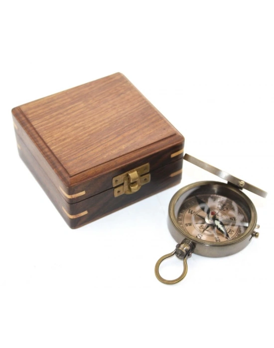 Ahşap Kutulu Pusula Model 6