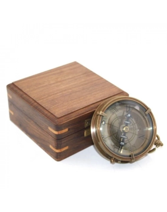 Ahşap Kutulu Pusula Model 9