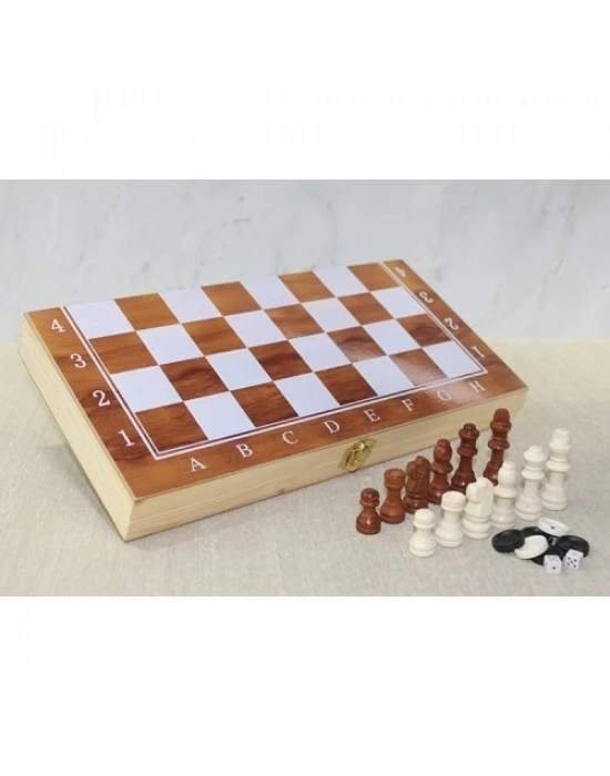 Ahşap Kutulu Satranç Model 1