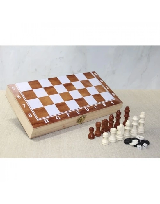 Ahşap Kutulu Satranç Model 2