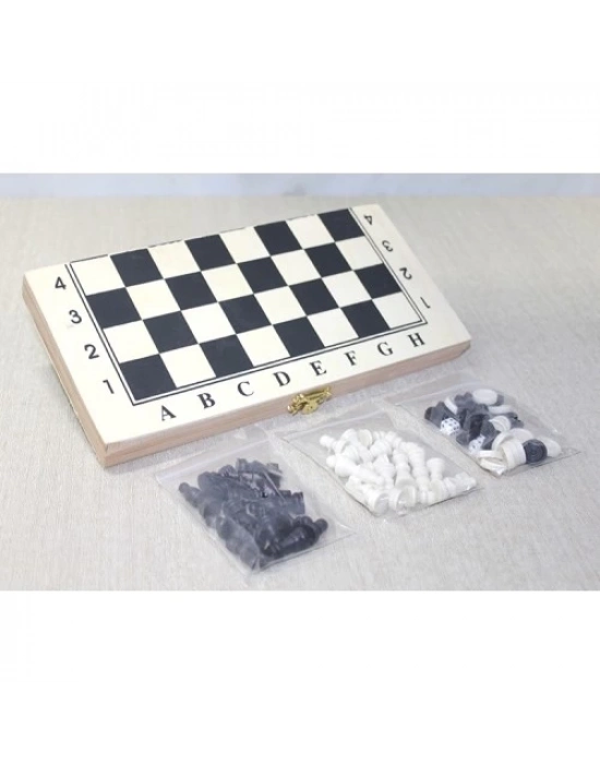 Ahşap Kutulu Satranç Tavla Seti Model 3