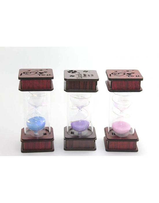 Ahşap Ledli Kum Saati Model 1