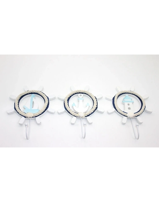 Ahşap Marin Dümenli Askılık Alk2476