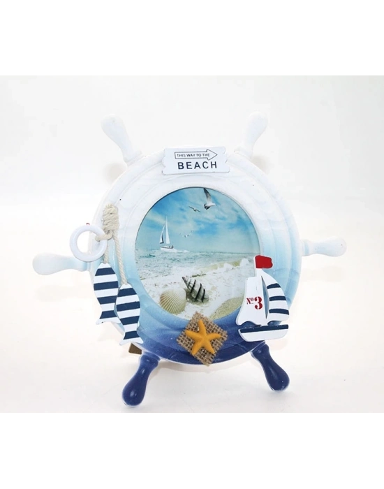 Ahşap Marin Dümenli Çerceve Alk2469