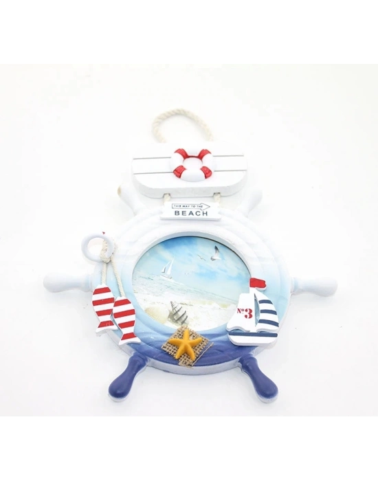 Ahşap Marin Dümenli Çerceve Alk2475