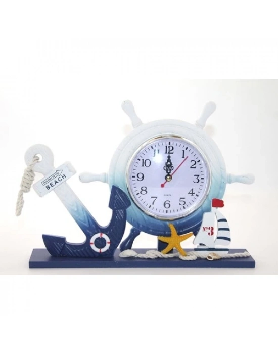 Ahşap Marin Dümenli Saat Model 1