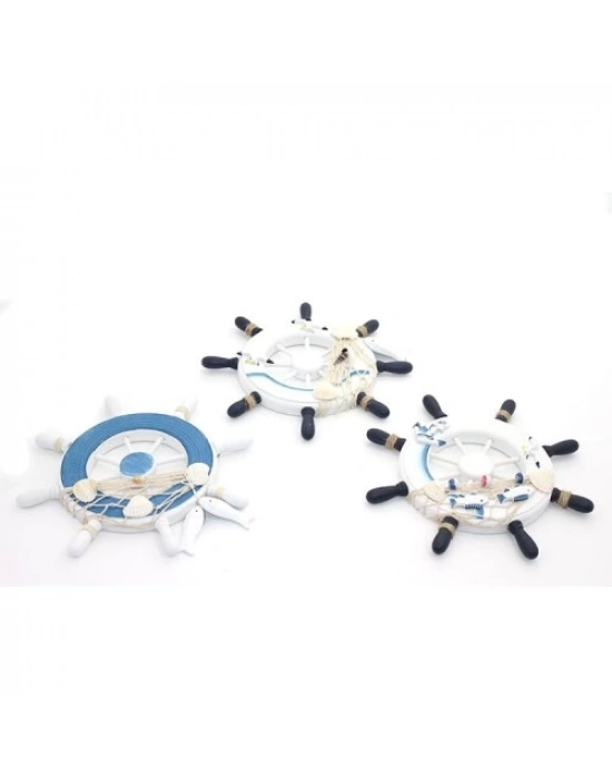 Ahşap Marin Duvara Asmalı Dümen