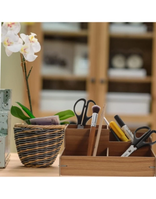 Ahşap Masa Üstü Düzenleyici Kutu