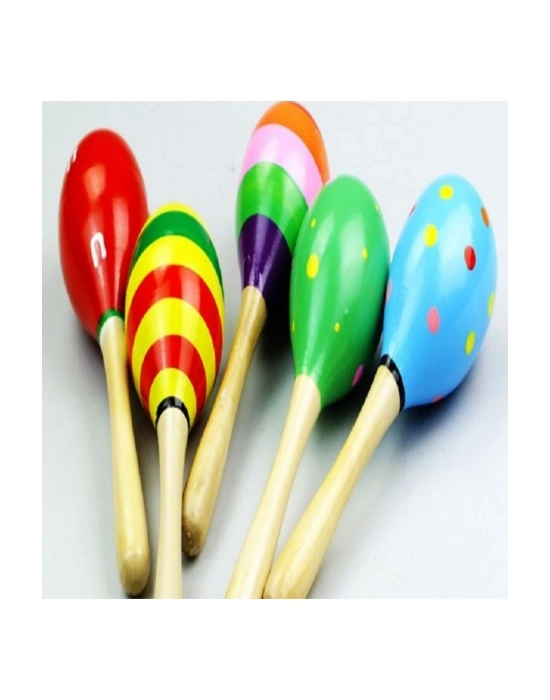 ® Ahşap Renkli 10 Adet Çocuk Müzik Aleti Eğitim