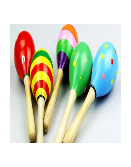 ® Ahşap Renkli 5 Adet Çocuk Müzik Aleti Eğitim