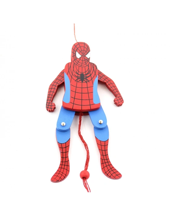 Ahşap Sallanan Örümcek Adam Figürü