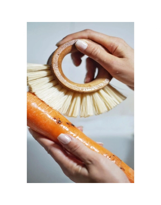 Ahşap Sebze Meyve Yıkama Fırçası