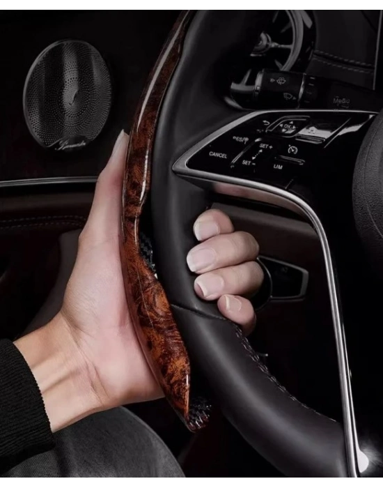 Ahşap Tasarımlı Direksiyon Simidi Koruma Kılıfı 2 li