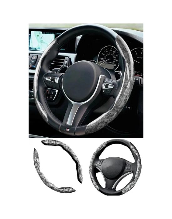 Ahşap Tasarımlı Direksiyon Simidi Koruma Kılıfı 2 li