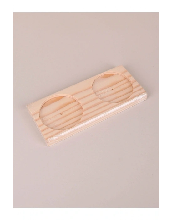 Ahşap Yağdanlık Altlığı -2 Bölmeli Yağlık Sosluk Standı