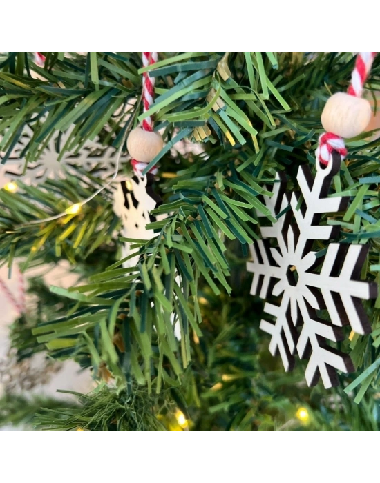 ® Ahşap Yılbaşı Ağaç Süsü-BY15