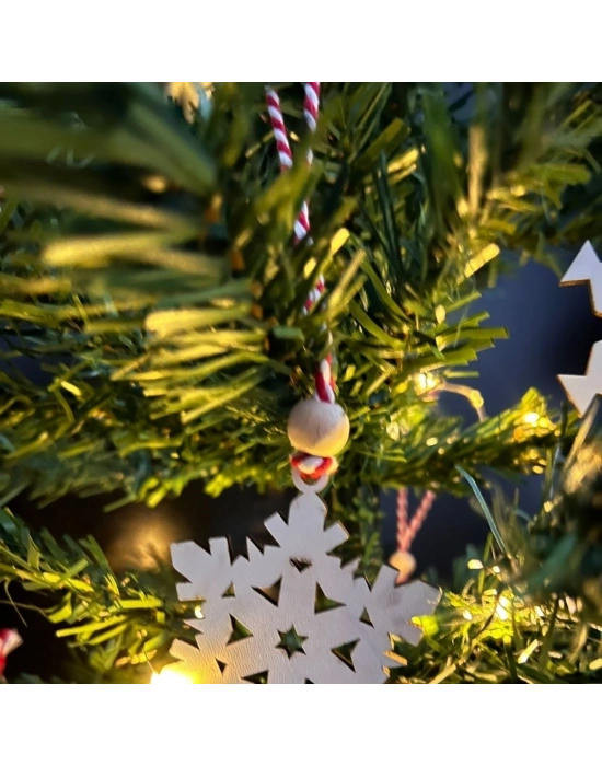 ® Ahşap Yılbaşı Ağaç Süsü-BY15