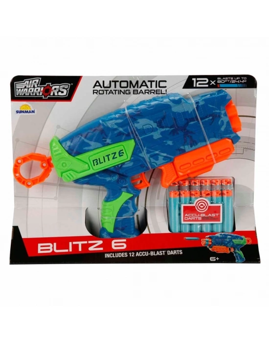 Air Warriors Blitz-6 12 li Sünger Dart Atan Silah 28 cm