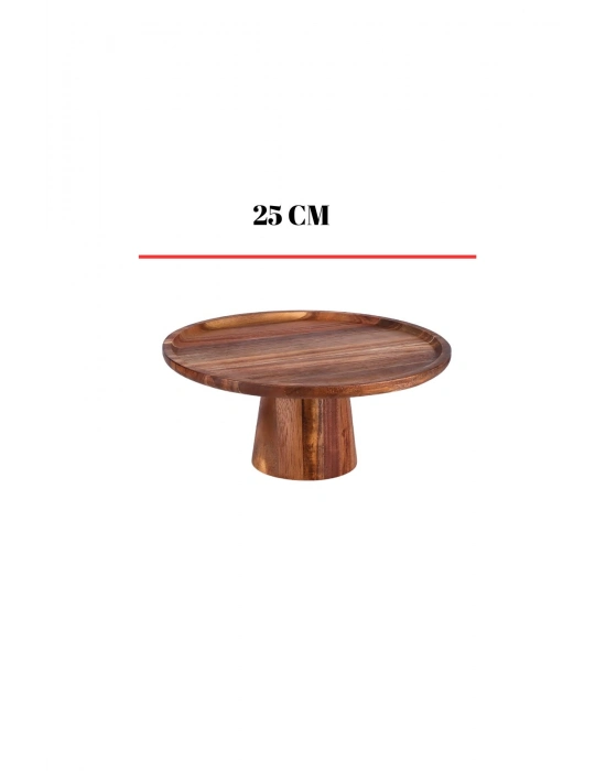 Akasya Ayaklı Sunumluk & Sunum Tabağı & Sunum Servisi 25x25x10 cm