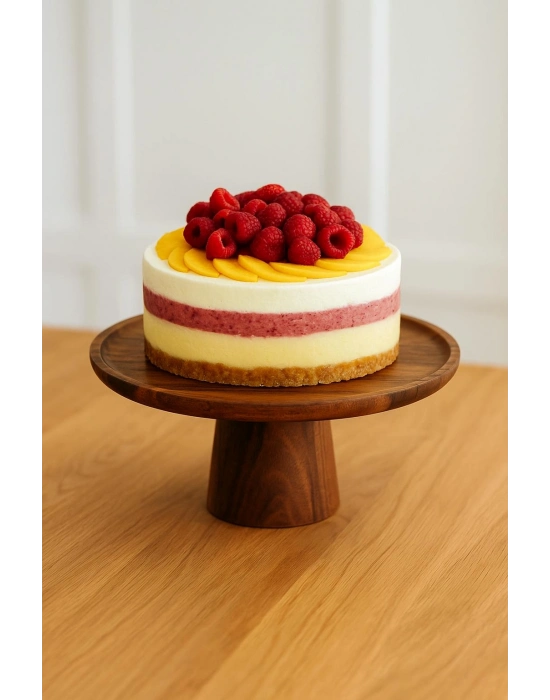 Akasya Ayaklı Sunumluk & Sunum Tabağı & Sunum Servisi 30x30x10 cm