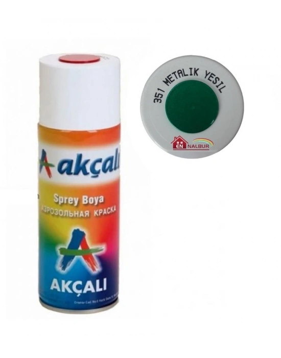 ® Akçalı Sprey Boya 400 ml 351 Metalik Yeşil